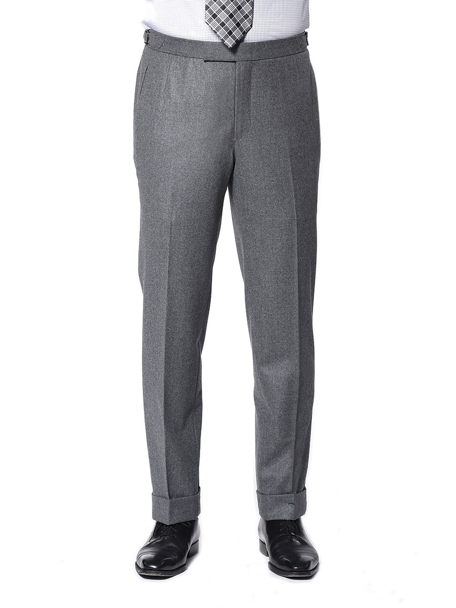 Steel Grey Flannel Classic Bespoke Trouser