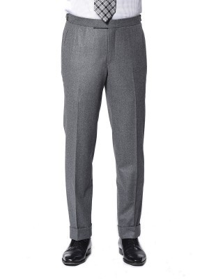 Steel Grey Flannel Classic Bespoke Trouser