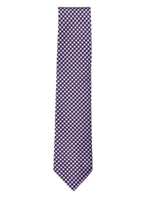 Purple Textured Houndstooth Silk Tie
