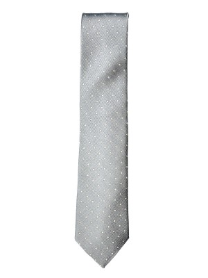 Silver Dot Silk Tie