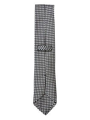 Charcoal Graphic Dot Silk/Wool Tie