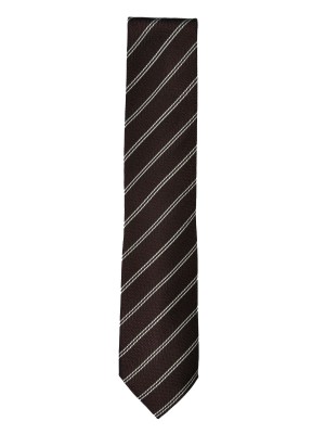 Maroon Grenadine Stripe Silk Tie