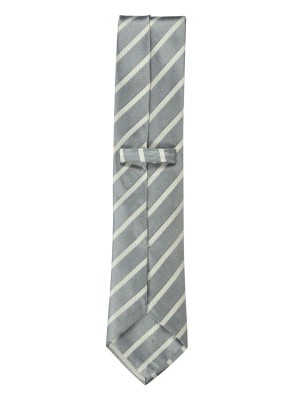 Silver Stripe Silk Tie