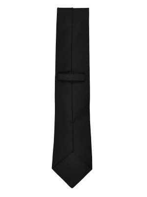 Black Fine Twill Silk Tie