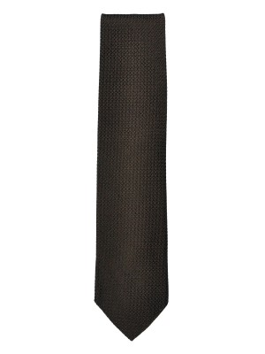Brown Large Scale Grenadine Silk Tie