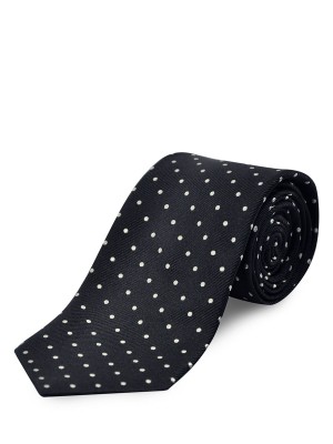 Black Dot Silk Tie