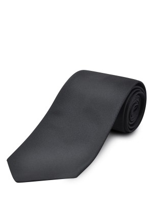 Black Fine Twill Silk Tie