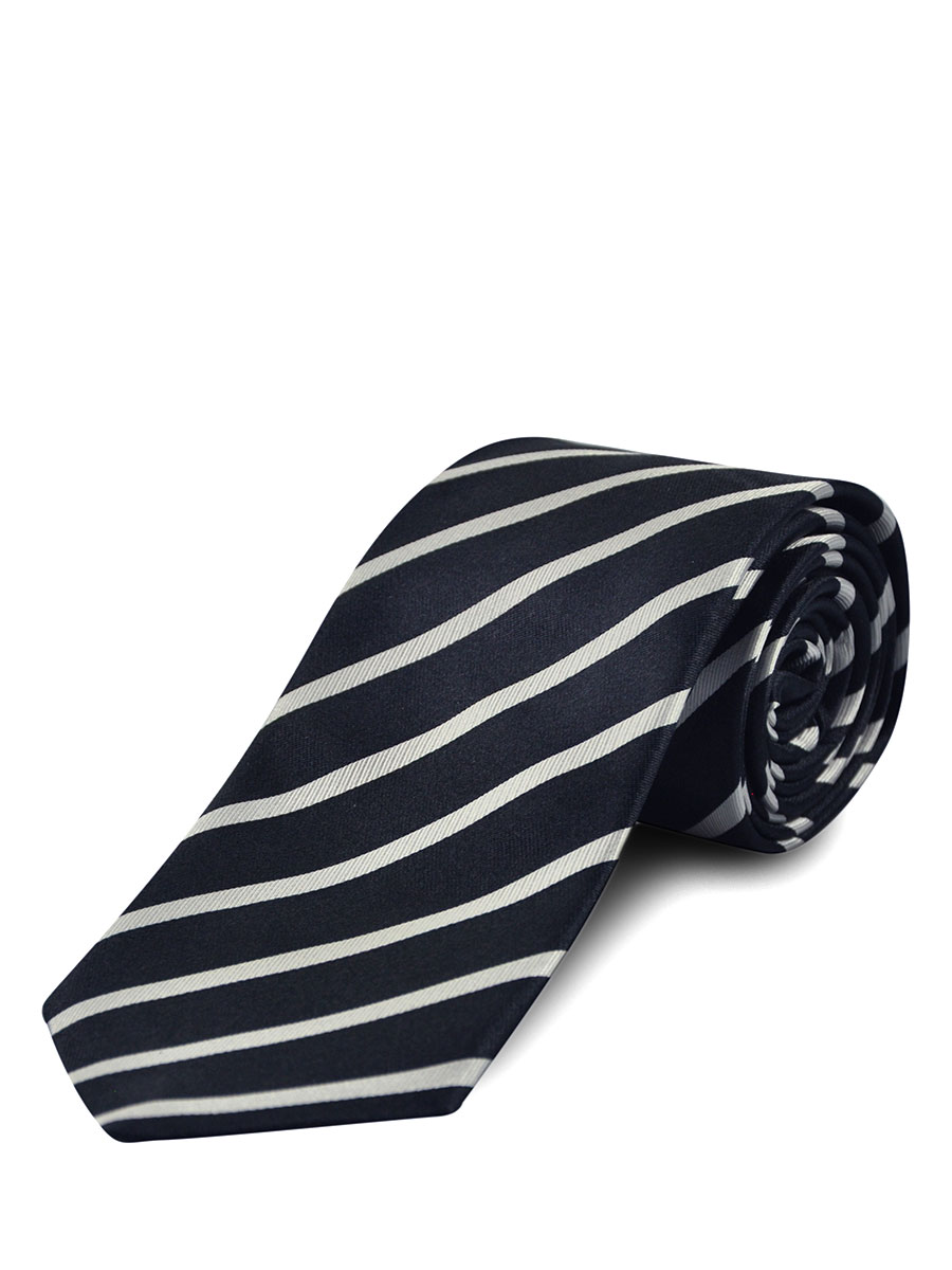 Black Stripe Silk Tie