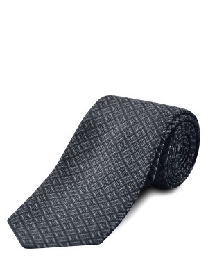 Charcoal Hatch Silk Tie