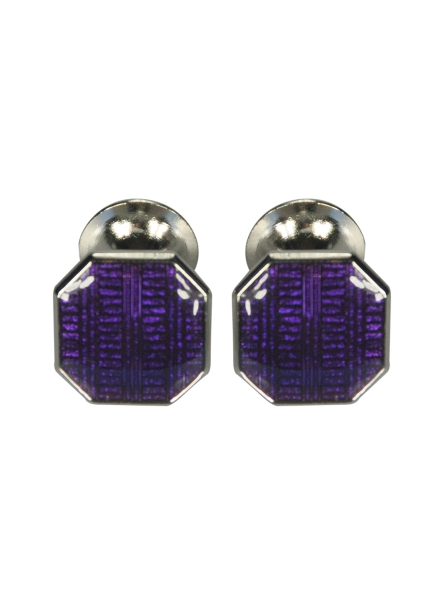 Purple Octagon Enamel Cufflinks