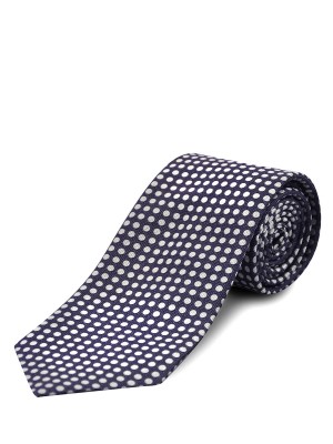 Purple Graphic Dot Silk/Wool Tie