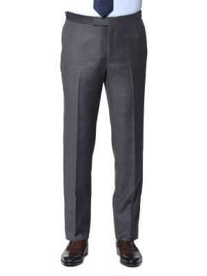 Grey Glen Plaid Windowpane Classic Bespoke Suit