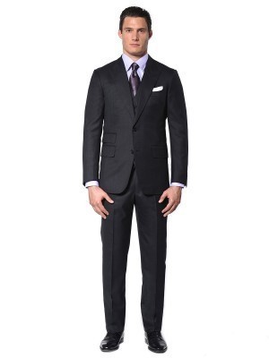 Charcoal Twill Classic Bespoke Suit