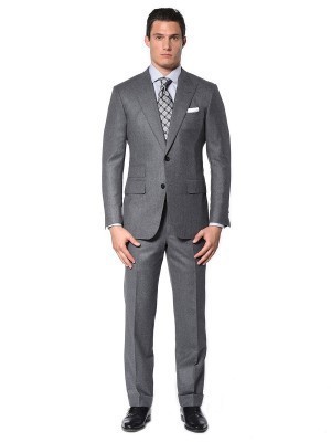 Steel Grey Flannel Classic Bespoke Suit