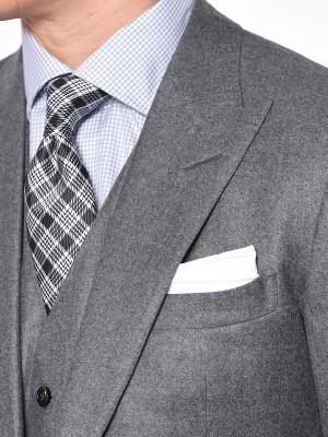Steel Grey Flannel Classic Bespoke Suit