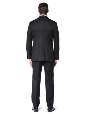 Black Two-Button Super 110's Bespoke Suit