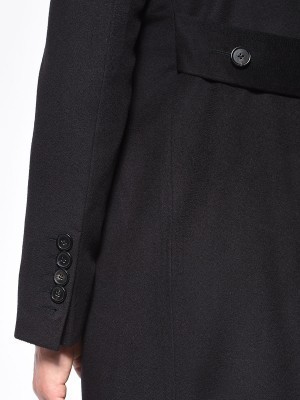 Black Pure Cashmere DB Overcoat