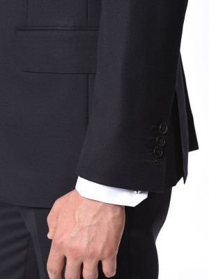 Dark Navy Blue Super 110's Two-Button Bespoke Suit