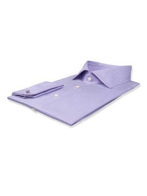 Lavender & White Check Spread Collar Shirt