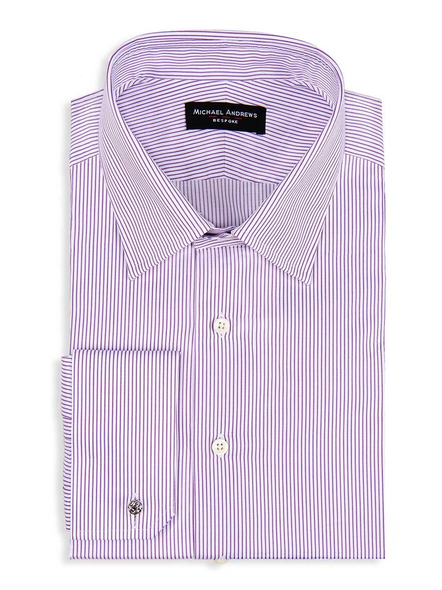 Purple Thin Stripe Classic Collar Shirt