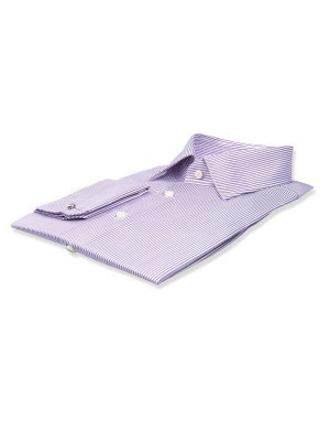 Purple Thin Stripe Classic Collar Shirt