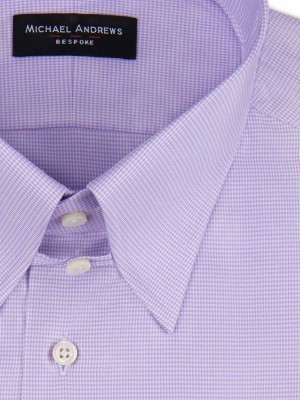 Lavender Micro Houndstooth Tab Collar Shirt