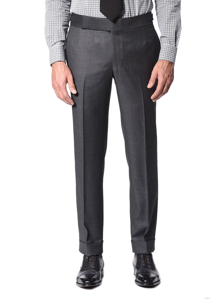 Medium Grey Pick & Pick Signature Bespoke Trouser
