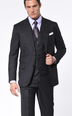 Charcoal Twill Classic Bespoke Suit