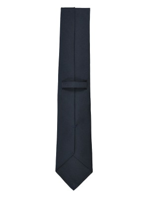 Navy Fine Twill Solid Silk Tie