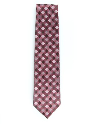 Fuchsia Digital Plaid Silk Tie