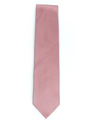 Pink Tonal Houndstooth Silk Tie