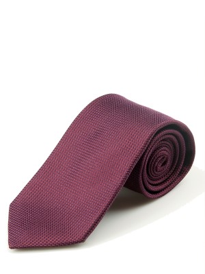 Dark Fuchsia Basket Weave Silk Tie