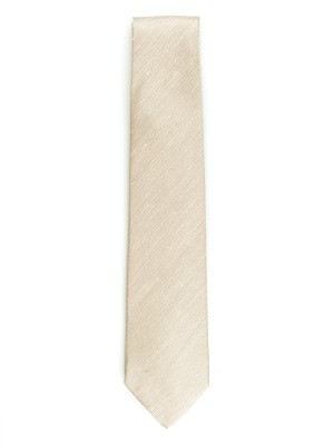 Taupe Shantung Slub Solid Necktie