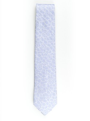 Lavender Ornate Floral Design Silk Tie