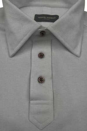 Light Grey Pique Short Sleeve Polo Shirt
