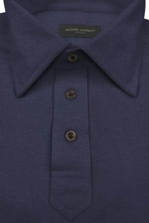 Navy Pique Short Sleeve Polo Shirt