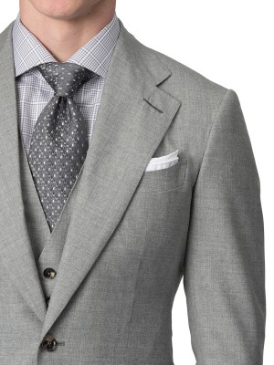 Bespoke Light Grey Sharkskin Bespoke Suit