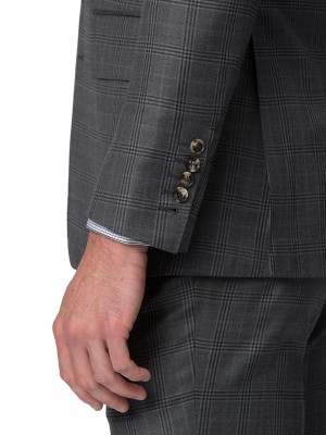 Grey Macro Windowpane Bespoke Suit