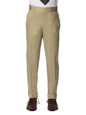 Khaki Cotton Bespoke Trouser