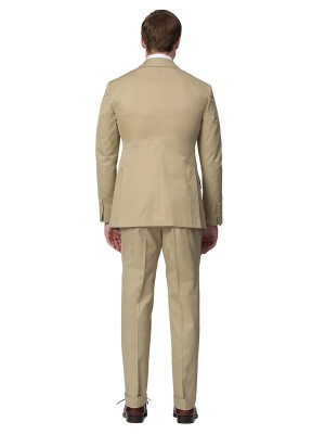 Khaki Cotton Bespoke Suit