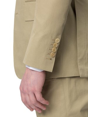 Khaki Cotton Bespoke Suit