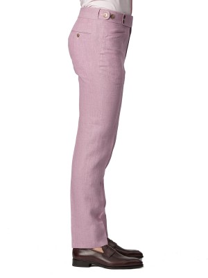 Pale Pink Linen Bespoke Trouser