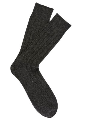 Charcoal Grey Cashmere Dress Socks