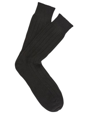 Black Cashmere Dress Socks