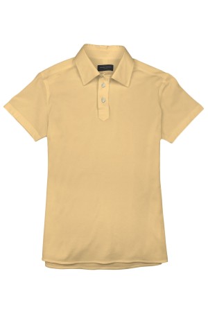 Pale Yellow Pique Polo Shirt