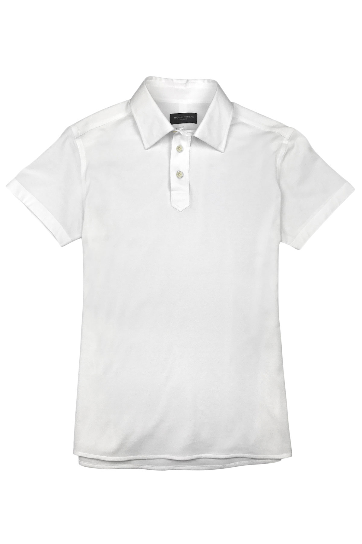 White Pique Short Sleeve Polo Shirt