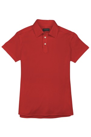 Bright Red Pique Polo Shirt