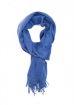 Soft Sapphire Solid Wide Cashmere Scarf