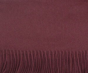 Bourgogne Solid Wide Cashmere Scarf