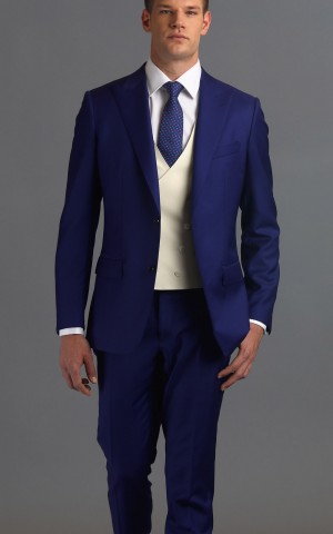 Dark Navy Blue Super 110's Two-Button Bespoke Suit